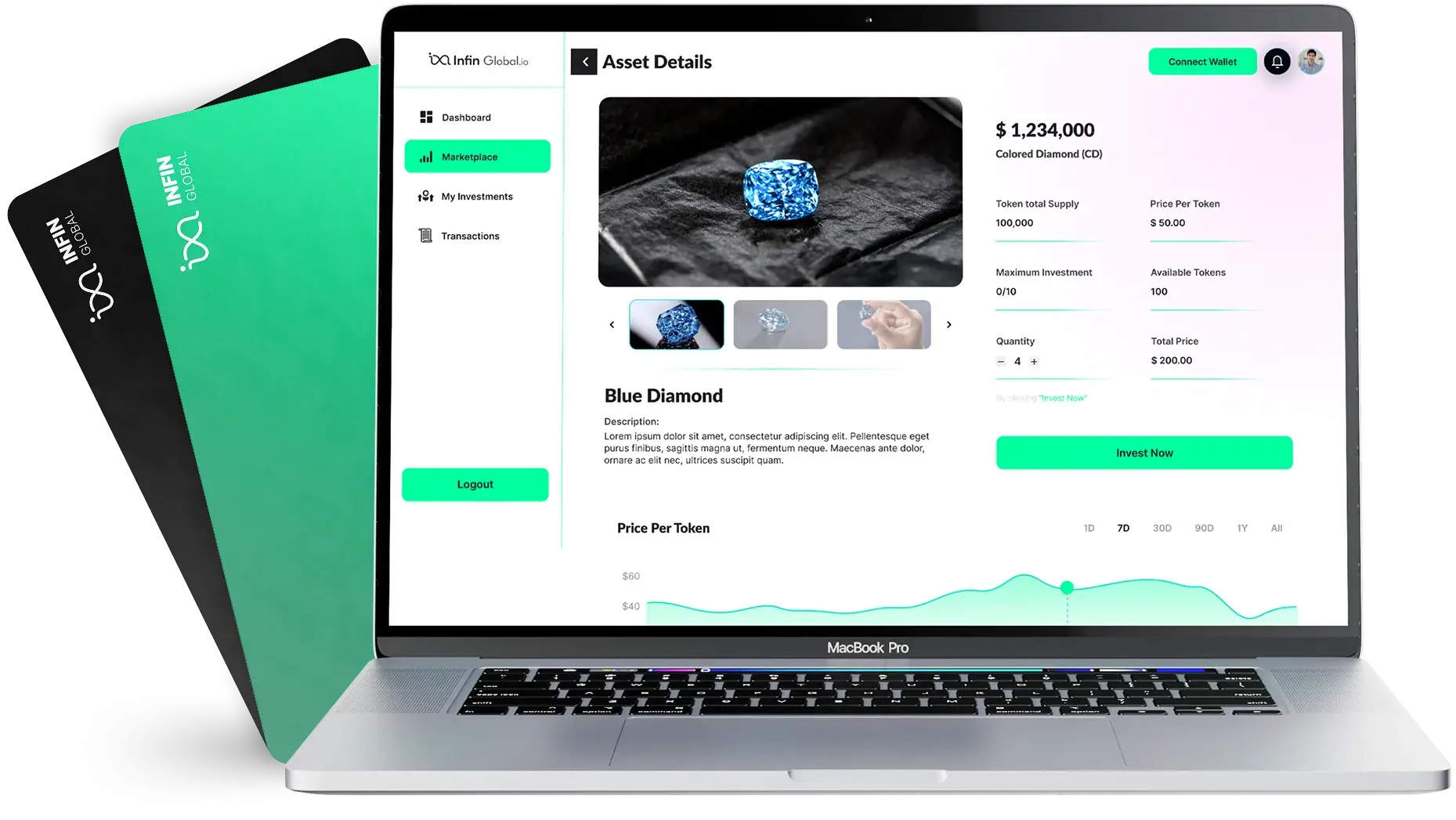 Investor reviewing INFIN Global real asset portfolio